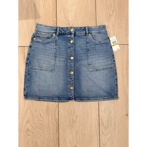 Michael Kors Women’s Denim Skirt Button Up Medium Wash Size 14